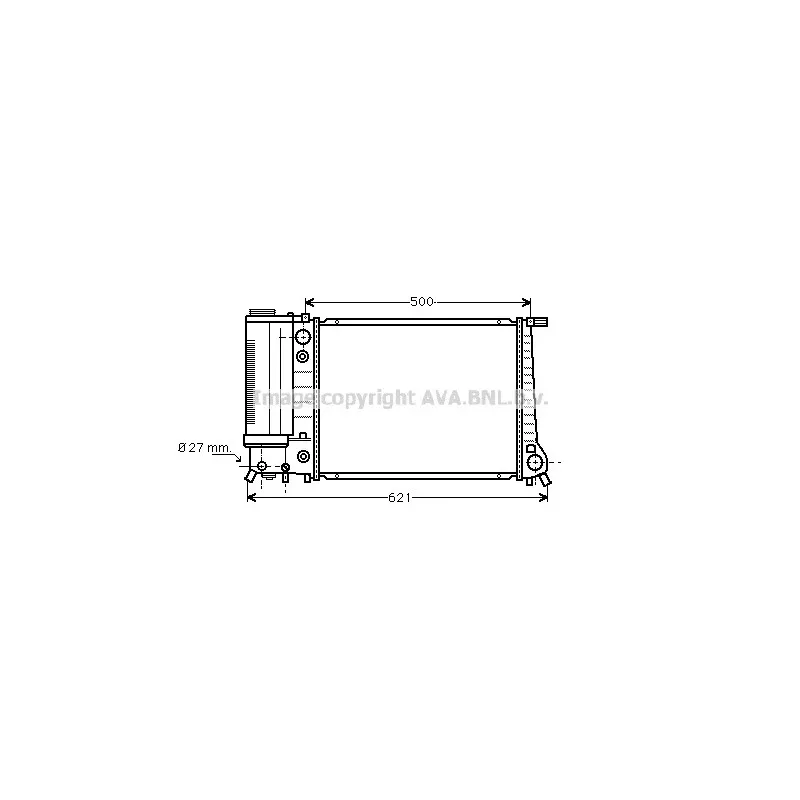Radiateur, refroidissement du moteur AVA QUALITY COOLING BW2106