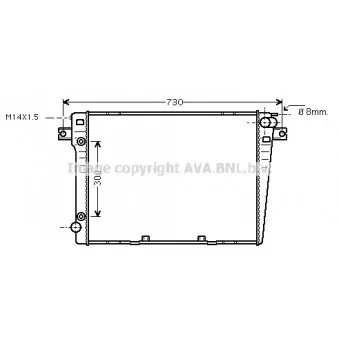 Radiateur, refroidissement du moteur AVA QUALITY COOLING BW2107