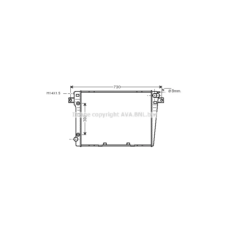 Radiateur, refroidissement du moteur AVA QUALITY COOLING BW2107