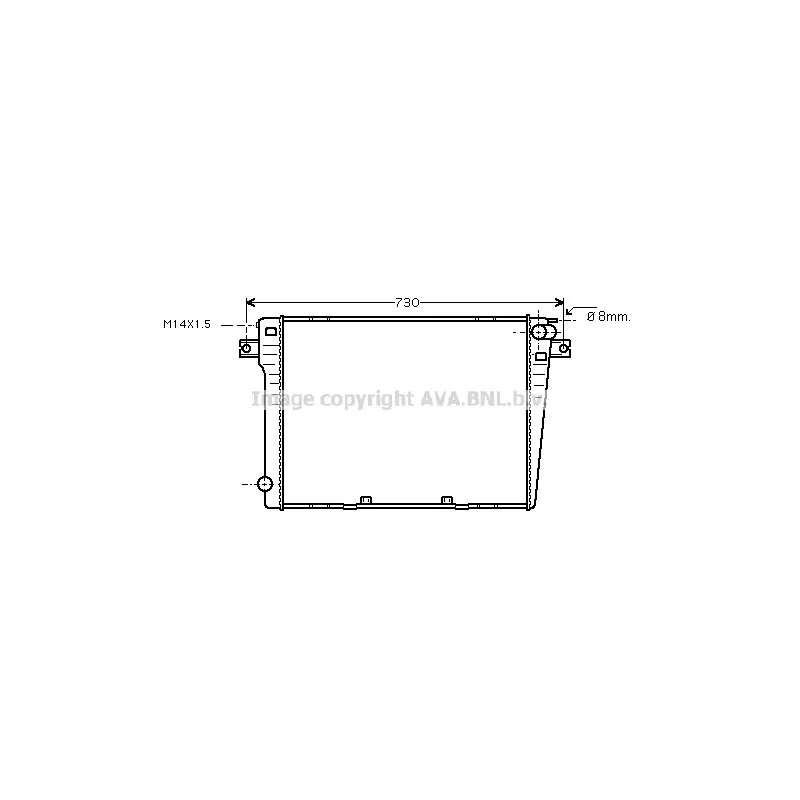 Radiateur, refroidissement du moteur AVA QUALITY COOLING BW2109