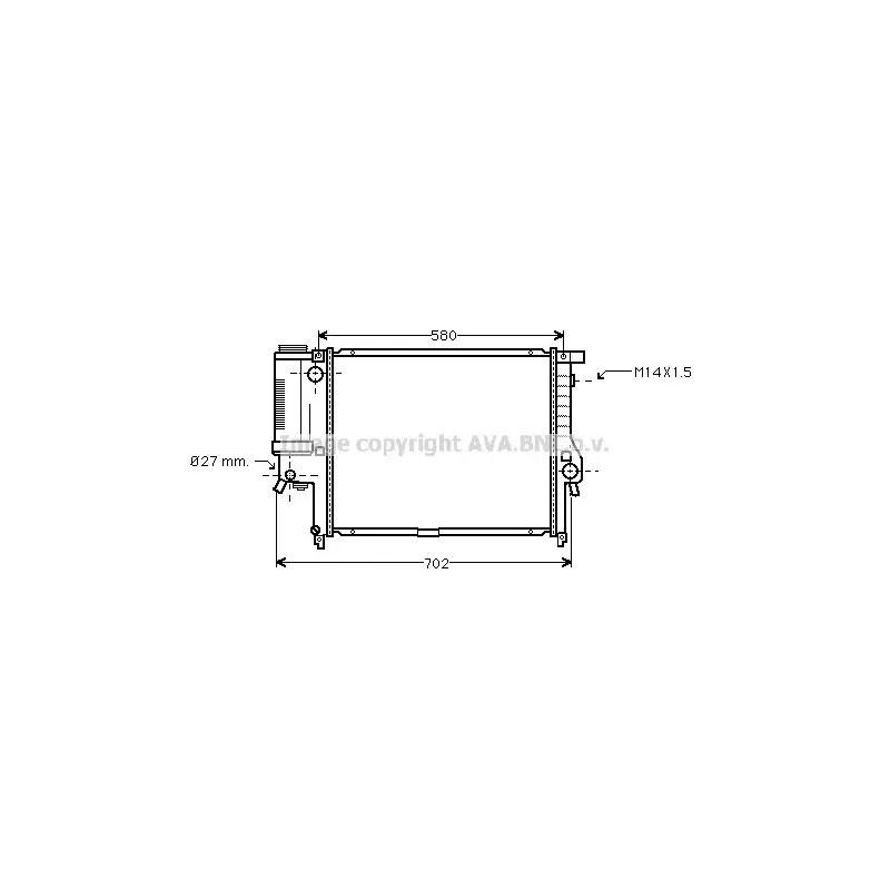 Radiateur, refroidissement du moteur AVA QUALITY COOLING BW2121