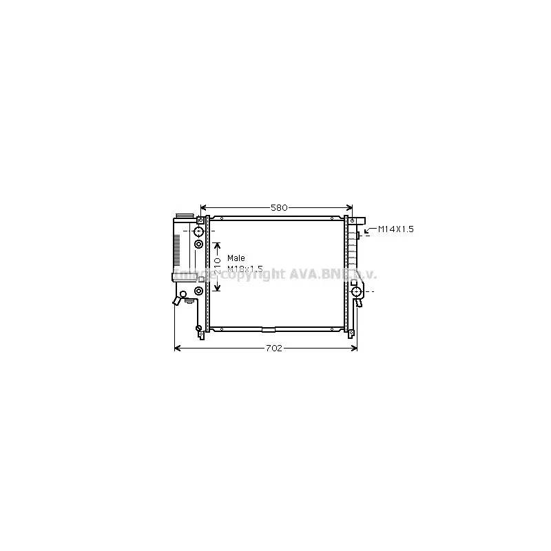 Radiateur, refroidissement du moteur AVA QUALITY COOLING BW2122