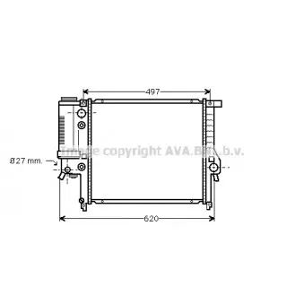Radiateur, refroidissement du moteur AVA QUALITY COOLING BW2125