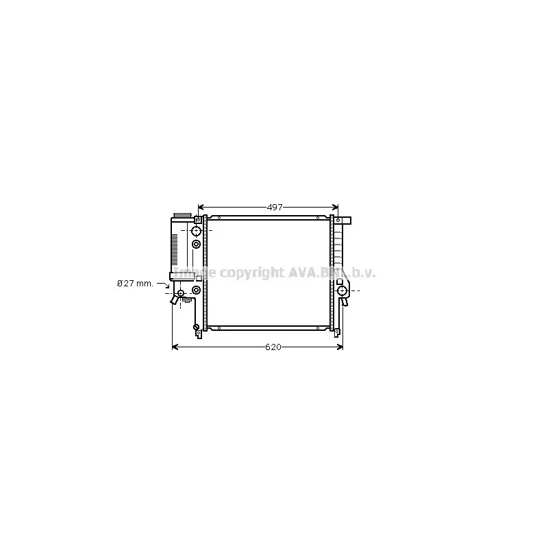 Radiateur, refroidissement du moteur AVA QUALITY COOLING BW2125