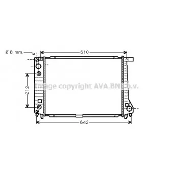 Radiateur, refroidissement du moteur AVA QUALITY COOLING BW2126