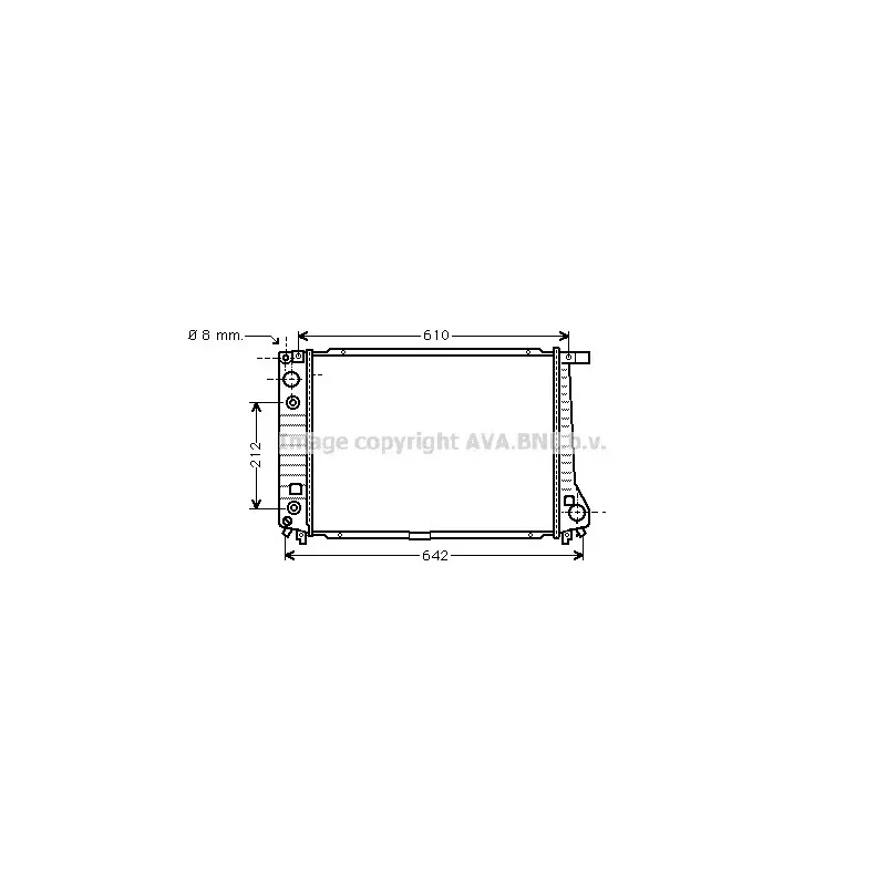 Radiateur, refroidissement du moteur AVA QUALITY COOLING BW2126