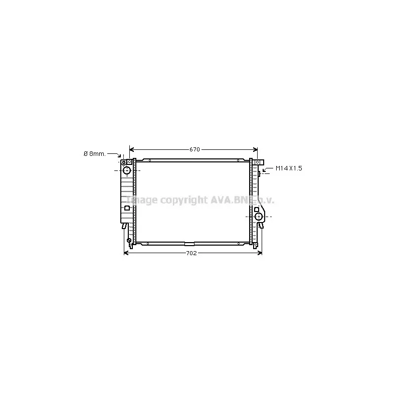 Radiateur, refroidissement du moteur AVA QUALITY COOLING BW2128