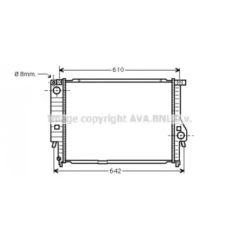 Radiateur, refroidissement du moteur AVA QUALITY COOLING BW2132