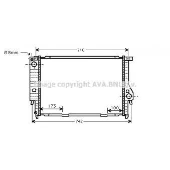 Radiateur, refroidissement du moteur AVA QUALITY COOLING