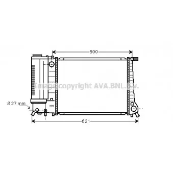 Radiateur, refroidissement du moteur AVA QUALITY COOLING BW2135