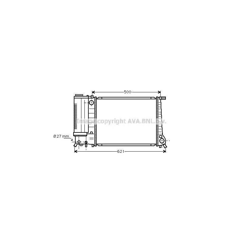 Radiateur, refroidissement du moteur AVA QUALITY COOLING BW2135