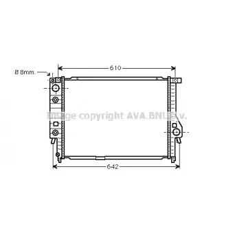 Radiateur, refroidissement du moteur AVA QUALITY COOLING BW2136