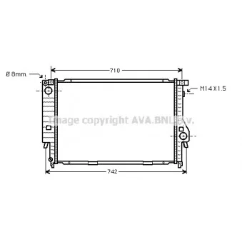 Radiateur, refroidissement du moteur AVA QUALITY COOLING BW2138