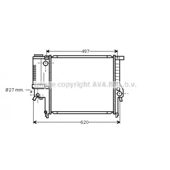 Radiateur, refroidissement du moteur AVA QUALITY COOLING BW2139