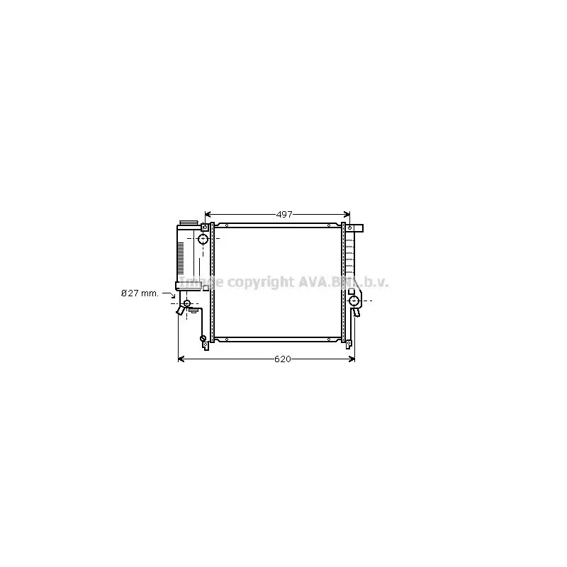 Radiateur, refroidissement du moteur AVA QUALITY COOLING BW2139