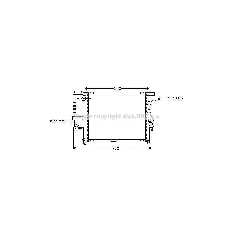 Radiateur, refroidissement du moteur AVA QUALITY COOLING BW2142
