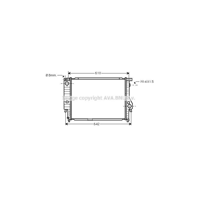 Radiateur, refroidissement du moteur AVA QUALITY COOLING BW2144