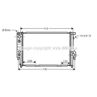 Radiateur, refroidissement du moteur AVA QUALITY COOLING BW2145