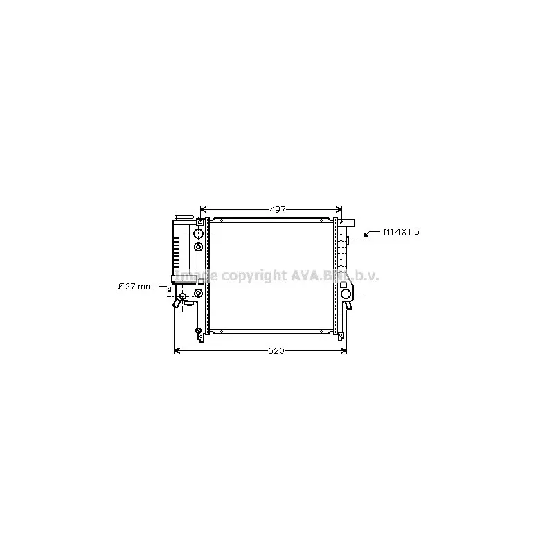 Radiateur, refroidissement du moteur AVA QUALITY COOLING BW2146