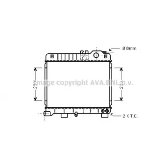 Radiateur, refroidissement du moteur AVA QUALITY COOLING BW2151