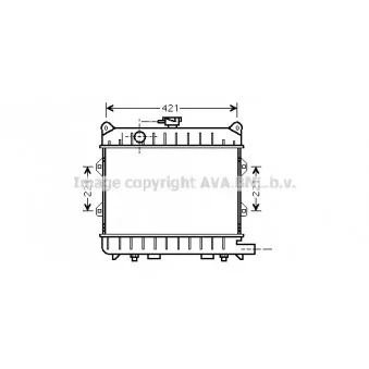 Radiateur, refroidissement du moteur AVA QUALITY COOLING BW2154