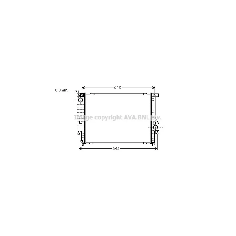 Radiateur, refroidissement du moteur AVA QUALITY COOLING BW2158