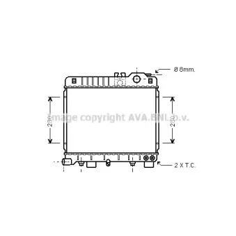 Radiateur, refroidissement du moteur AVA QUALITY COOLING BW2161