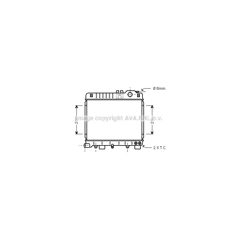 Radiateur, refroidissement du moteur AVA QUALITY COOLING BW2161