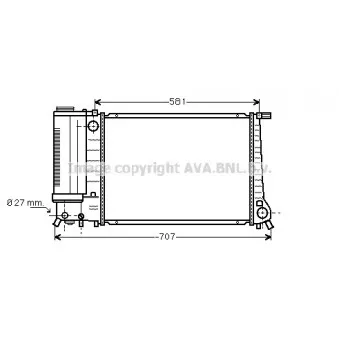 Radiateur, refroidissement du moteur AVA QUALITY COOLING BW2163