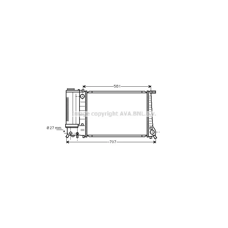 Radiateur, refroidissement du moteur AVA QUALITY COOLING BW2163