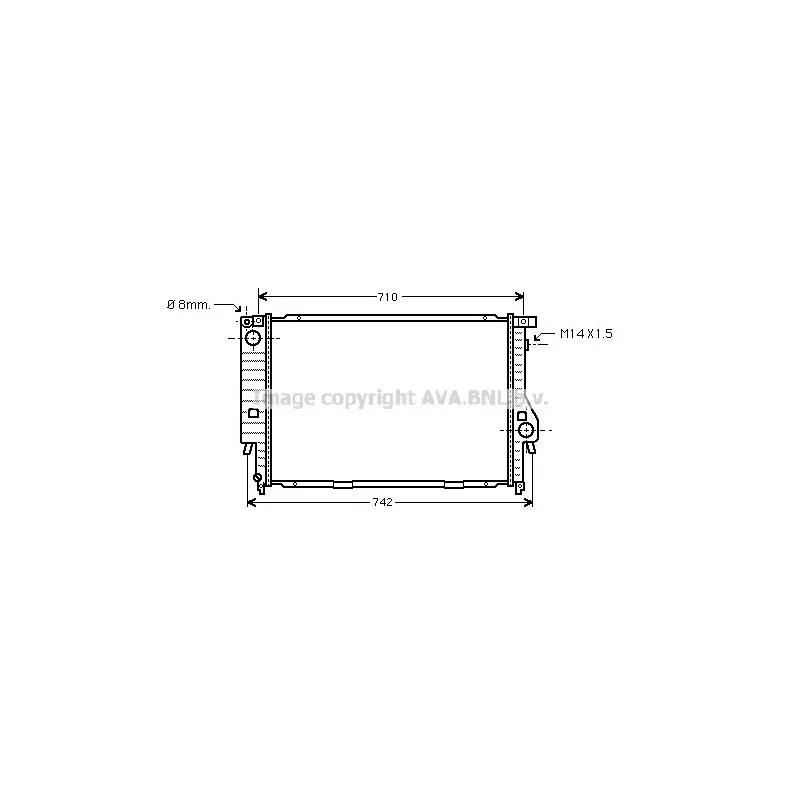 Radiateur, refroidissement du moteur AVA QUALITY COOLING BW2164