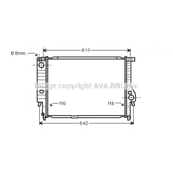 Radiateur, refroidissement du moteur AVA QUALITY COOLING BW2167