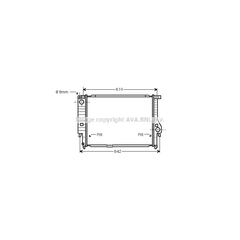 Radiateur, refroidissement du moteur AVA QUALITY COOLING BW2167