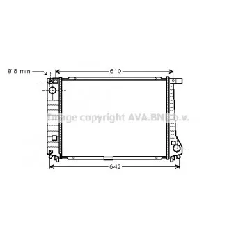 Radiateur, refroidissement du moteur AVA QUALITY COOLING BW2179