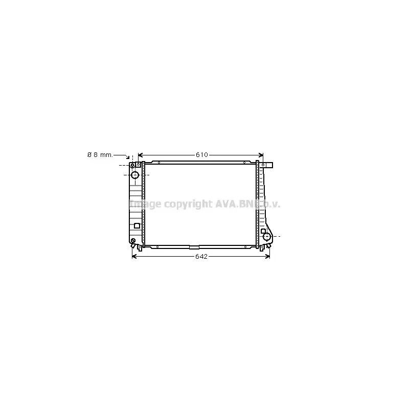 Radiateur, refroidissement du moteur AVA QUALITY COOLING BW2179