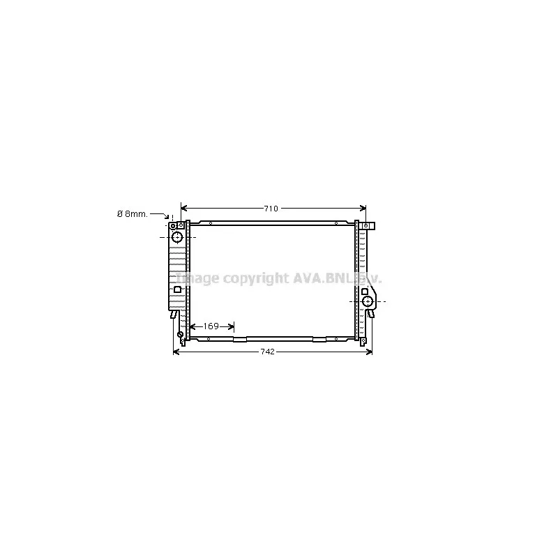 Radiateur, refroidissement du moteur AVA QUALITY COOLING BW2194