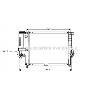 Radiateur, refroidissement du moteur AVA QUALITY COOLING BW2195
