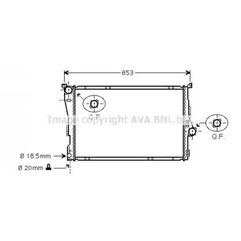 Radiateur, refroidissement du moteur AVA QUALITY COOLING BW2205