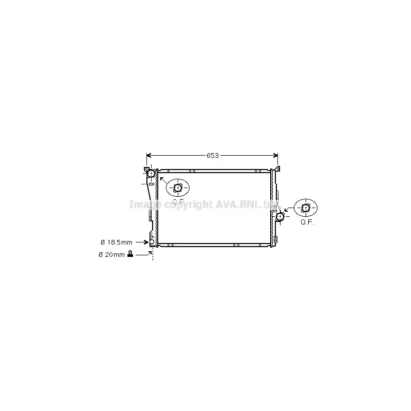 Radiateur, refroidissement du moteur AVA QUALITY COOLING BW2205