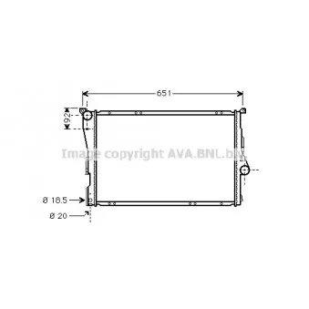 Radiateur, refroidissement du moteur AVA QUALITY COOLING BW2209