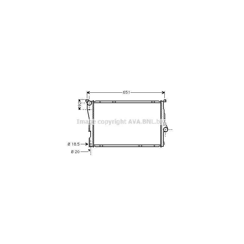 Radiateur, refroidissement du moteur AVA QUALITY COOLING BW2209