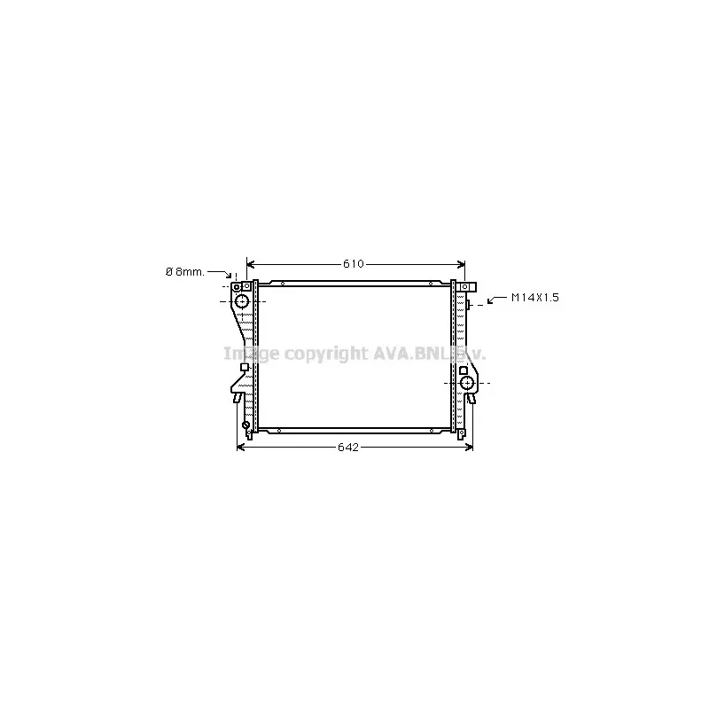 Radiateur, refroidissement du moteur AVA QUALITY COOLING BW2222