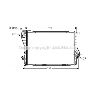 Radiateur, refroidissement du moteur AVA QUALITY COOLING BW2233