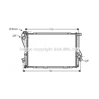 Radiateur, refroidissement du moteur AVA QUALITY COOLING BW2235