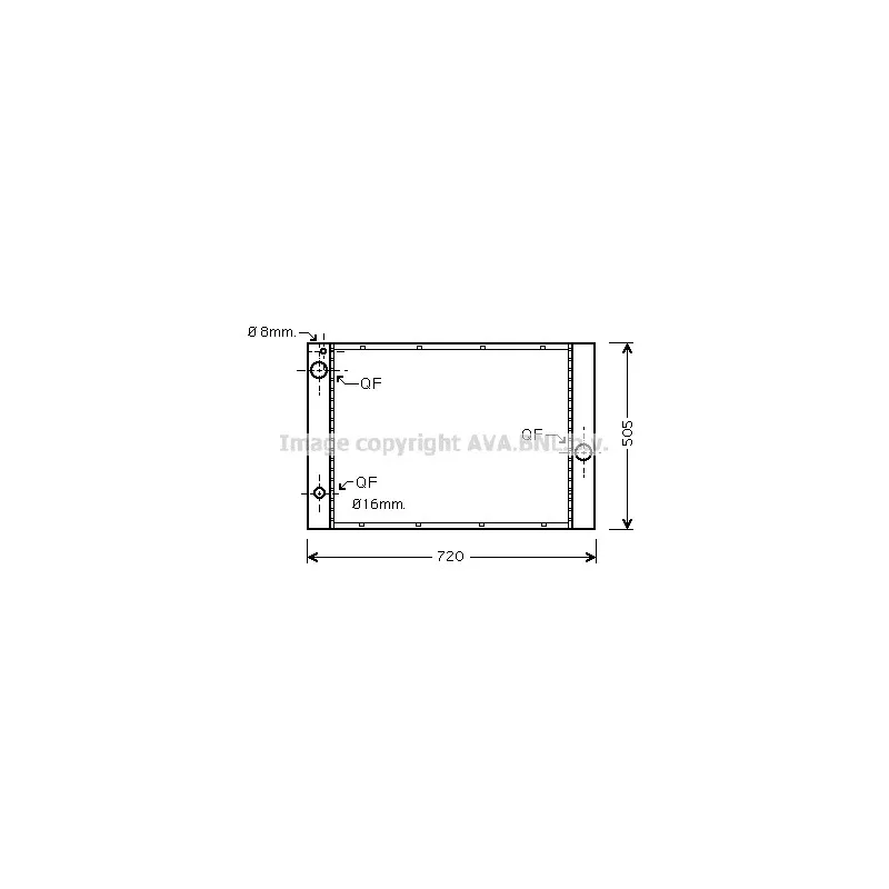 Radiateur, refroidissement du moteur AVA QUALITY COOLING BW2236