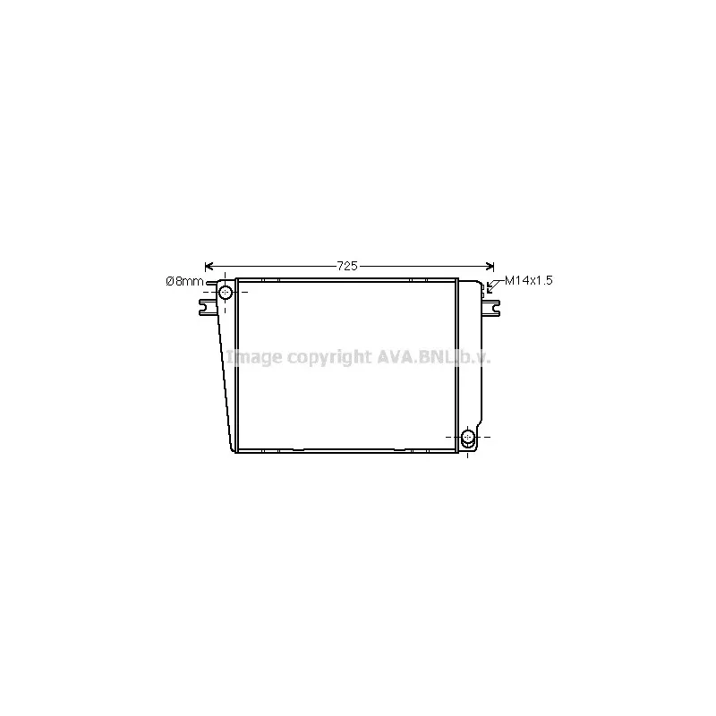 Radiateur, refroidissement du moteur AVA QUALITY COOLING BW2241
