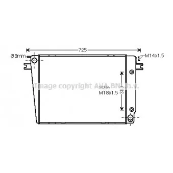 Radiateur, refroidissement du moteur AVA QUALITY COOLING BW2251