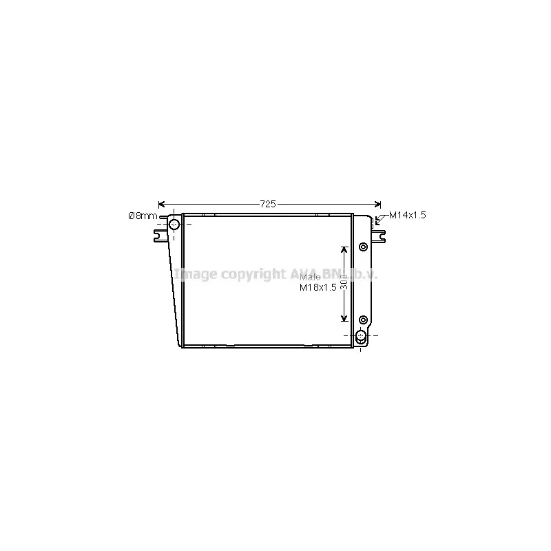 Radiateur, refroidissement du moteur AVA QUALITY COOLING BW2251