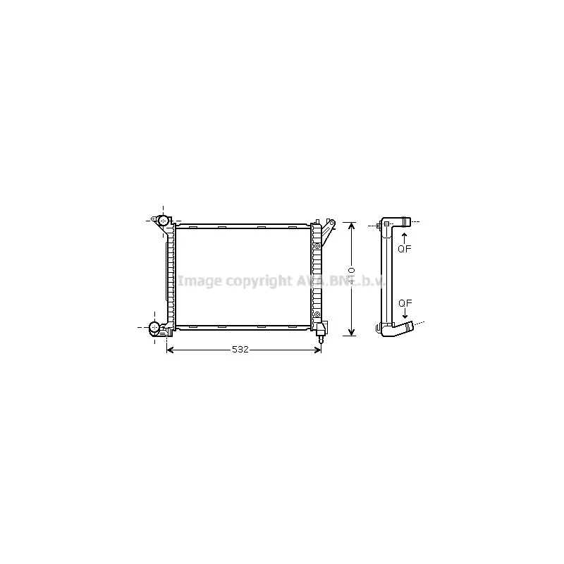 Radiateur, refroidissement du moteur AVA QUALITY COOLING BW2263