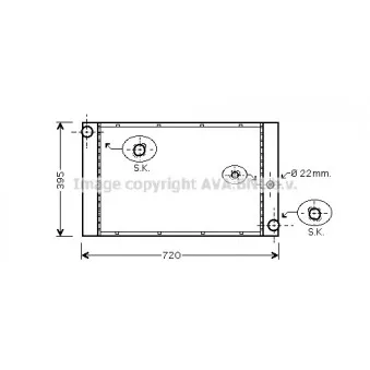 Radiateur, refroidissement du moteur AVA QUALITY COOLING BW2277